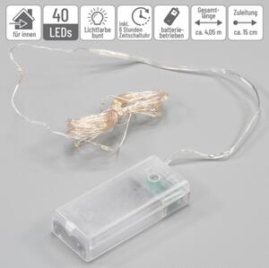 LED světelný řetěz 3x40 LED, barevný, časovač, vnitřní, 4m