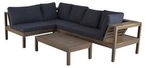 KONDELA Zahradní set, akáciové dřevo, hnědá/tmavě šedá, PARAG