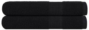 Saunové osušky FROGN 2 ks černé 80x200 cm 360 g/m² 136959