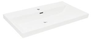 Nábytkové umyvadlo SAT B-Way 81x46,5 cm bílá matná s otvorem pro baterii uprostřed SATBW8046WM