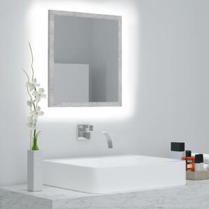 Koupelnové zrcadlo LED betonově šedé 40 x 8,5 x 37 cm dřevotříska