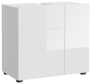 SKŘÍŇKA POD UMYVADLO, vysoce lesklá bílá, bílá, 60/56/34 cm MID.YOU - Koupelnové série, Online Only