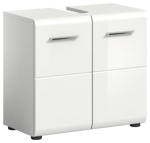 SKŘÍŇKA POD UMYVADLO, vysoce lesklá bílá, vysoce lesklá bílá, 60/54/32 cm MID.YOU - Koupelnové série, Online Only