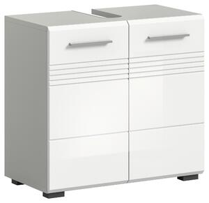 SKŘÍŇKA POD UMYVADLO, bílá, šedá, 60/56/32 cm MID.YOU - Koupelnové série, Online Only