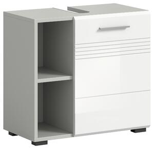 SKŘÍŇKA POD UMYVADLO, bílá, šedá, 60/56/32 cm MID.YOU - Koupelnové série, Online Only