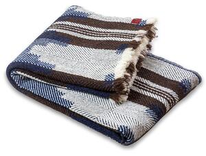 Vlněná deka Abata - modrá