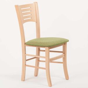 Stima Židle ATALA s čalouněným sedákem Odstín: Buk, Látky: LUX zelená 18