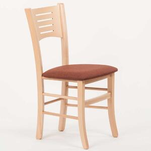 Stima Židle ATALA s čalouněným sedákem Odstín: Buk, Látky: LUX bronzová 11