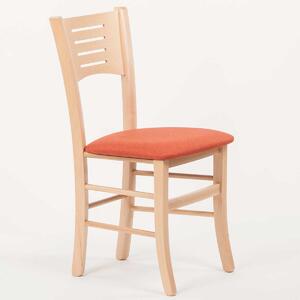 Stima Židle ATALA s čalouněným sedákem Odstín: Buk, Látky: LUX terracotta 10