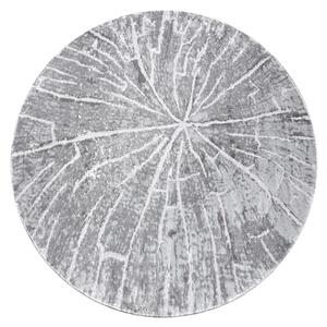 Koberce Łuszczów Moderní MEFE koberec kulatý 2784 Pařez stromu - Strukturální, dvě úrovně rouna šedá kruh 100 cm