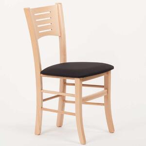 Stima Židle ATALA s čalouněným sedákem Odstín: Buk, Látky: LUX černá 23