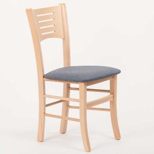 Stima Židle ATALA s čalouněným sedákem Odstín: Buk, Látky: LUX jeans 33
