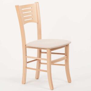 Stima Židle ATALA s čalouněným sedákem Odstín: Buk, Látky: LUX béžová 25