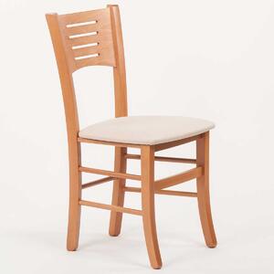 Stima Židle VERONA s čalouněným sedákem Odstín: Olše, Látky: LUX béžová 25