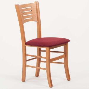 Stima Židle ATALA s čalouněným sedákem Odstín: Olše, Látky: LUX bordo 15