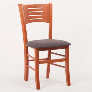 Stima Židle ATALA s čalouněným sedákem Odstín: Třešeň, Látky: LUX antracit 6