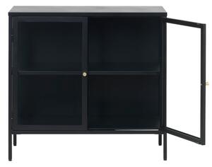 Černá vitrína Unique Furniture Carmel, délka 90 cm