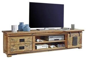 KOMODA POD TELEVIZI, mangové dřevo, přírodní barvy, 200/50/55 cm Livetastic - Komody z masivu, Online Only