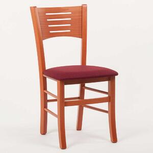 Stima Židle ATALA s čalouněným sedákem Odstín: Třešeň, Látky: LUX bordo 15