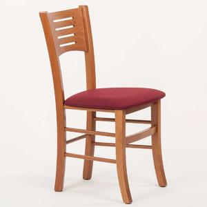 Stima Židle ATALA s čalouněným sedákem Odstín: Rustikál, Látky: LUX bordo 15