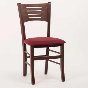 Stima Židle ATALA s čalouněným sedákem Odstín: Tmavě Hnědá, Látky: LUX bordo 15