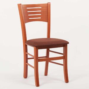 Stima Židle ATALA s čalouněným sedákem Odstín: Třešeň, Látky: LUX bronzová 11