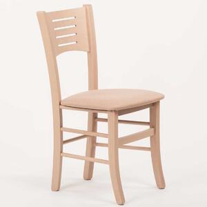 Stima Židle ATALA s čalouněným sedákem Odstín: Dub Sonoma, Látky: LUX cappuccino 24