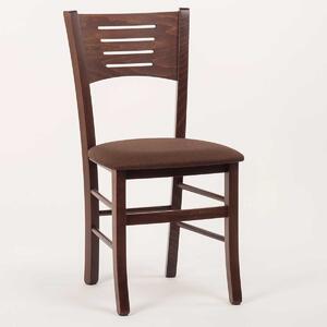 Stima Židle ATALA s čalouněným sedákem Odstín: Tmavě Hnědá, Látky: LUX hnědá 12
