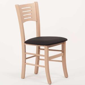 Stima Židle ATALA s čalouněným sedákem Odstín: Dub Sonoma, Látky: LUX černá 23
