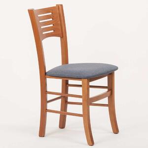 Stima Židle ATALA s čalouněným sedákem Odstín: Rustikál, Látky: LUX jeans 33