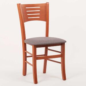 Stima Židle ATALA s čalouněným sedákem Odstín: Třešeň, Látky: LUX šedá 5
