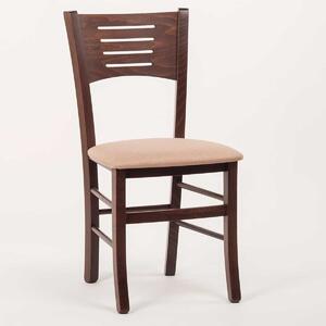 Stima Židle ATALA s čalouněným sedákem Odstín: Tmavě Hnědá, Látky: LUX cappuccino 24