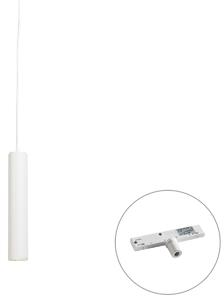 Designové závěsné svítidlo bílé vč. adaptéru na lištu 1-fázové - Slimline Tuba Small