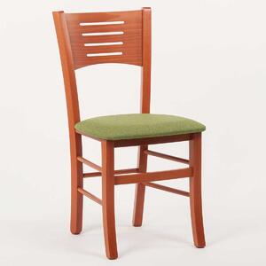 Stima Židle ATALA s čalouněným sedákem Odstín: Třešeň, Látky: LUX zelená 18