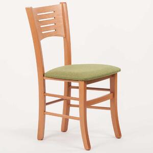 Stima Židle ATALA s čalouněným sedákem Odstín: Olše, Látky: LUX zelená 18