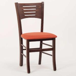 Stima Židle ATALA s čalouněným sedákem Odstín: Tmavě Hnědá, Látky: LUX terracotta 10