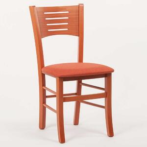Stima Židle ATALA s čalouněným sedákem Odstín: Třešeň, Látky: LUX terracotta 10