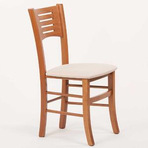 Stima Židle ATALA s čalouněným sedákem Odstín: Rustikál, Látky: LUX béžová 25