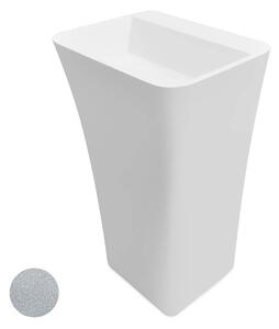 Besco Volně stojící umyvadlo z litého mramoru Assos S-Line Glam S UM VS 52x41x84 cm, bez otvoru pro baterii