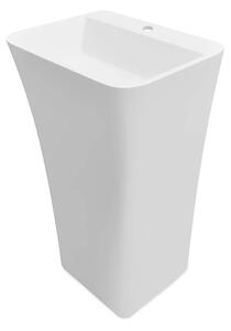Besco Volně stojící umyvadlo z litého mramoru Assos S-Line UM VS-OPB 52x41x84 cm, s otvorem pro baterii