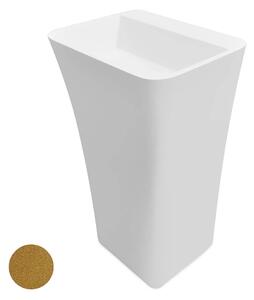 Besco Volně stojící umyvadlo z litého mramoru Assos S-Line Glam Z UM VS 52x41x84 cm, bez otvoru pro baterii