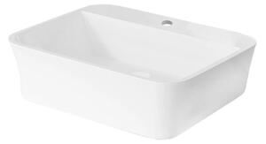 Besco Deskové umyvadlo z litého mramoru Assos S-Line UM D-OPB 51x41x15 cm, s otvorem pro baterii