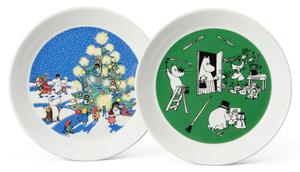 Arabia Set talířů Moomin Drawing & Christmas 19cm, 2ks