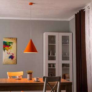 Závěsné svítidlo Cono, jedno světlo, Ø 32 cm, oranžová barva