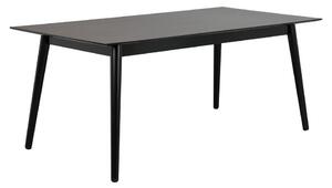Černý jídelní stůl Rowico Lotta, 180 x 90 cm