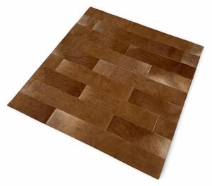 Kožený koberec Holme hnědý S S