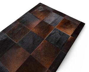 Kožený koberec Aros mahagon S M