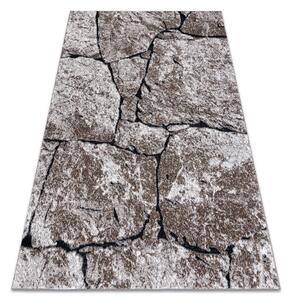 Koberce Łuszczów Moderní koberec COZY 8985 Brick Dlažba, kámen - Strukturální, dvě úrovně rouna, hnědý 140x190 cm