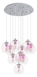 Eglo 901922 - Lustr na lanku ARISCANI 10xE27/60W/230V lesklý chrom/čirá