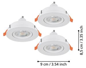 Eglo 902242 - SADA 3x LED Podh. bodové svítidlo BARRANCO 1xGU10/4,5W/230V bílá